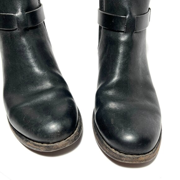 RAG & BONE Durham Black Leather Stretch Chelsea Ankle Booties Boots - Picture 7 of 12